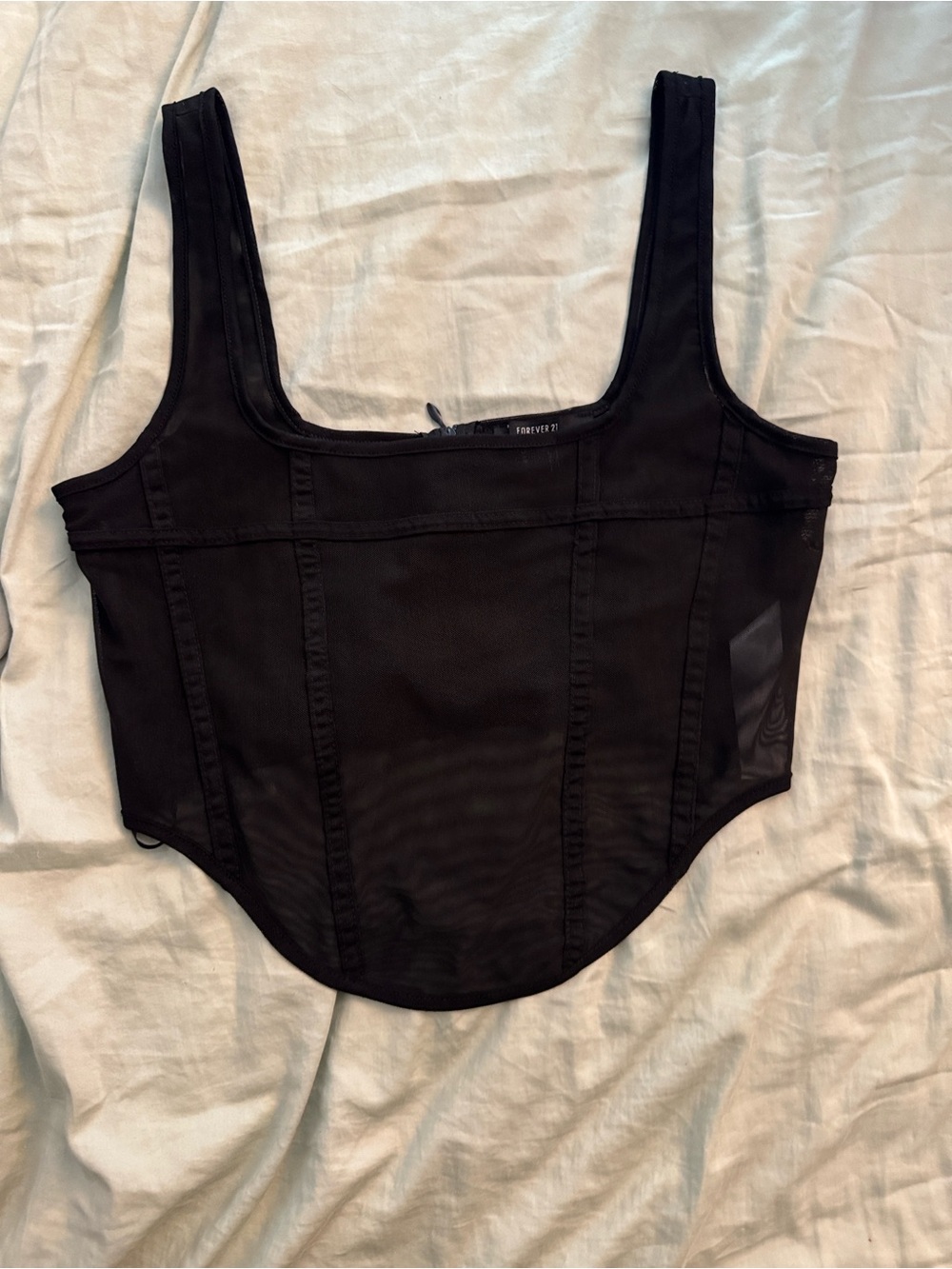 Forever 21 Black Mesh Panel back zip up. Great underneath a blazer!